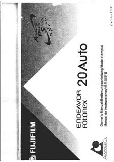 Fujifilm Fotonex 20 manual. Camera Instructions.
